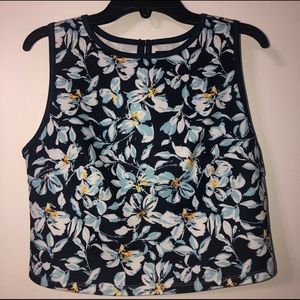 Flower Pattern Crop Top